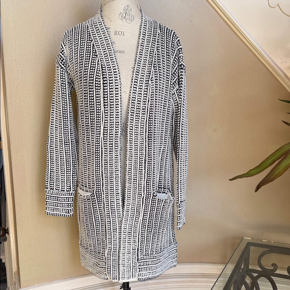 NWT Grace & Lace Black and White Cardigan
